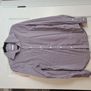 Michael Kors Slim Fit Travel Stretch Button Down size M 15 34/35 gingham
